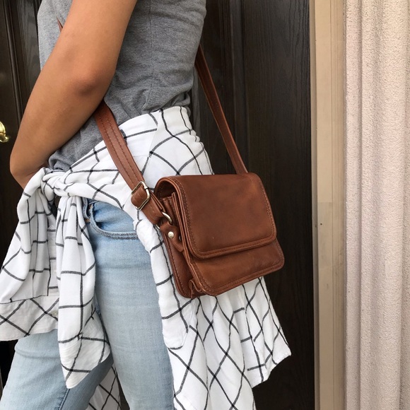 Handbags - Real leather brown crossbody bag 💼